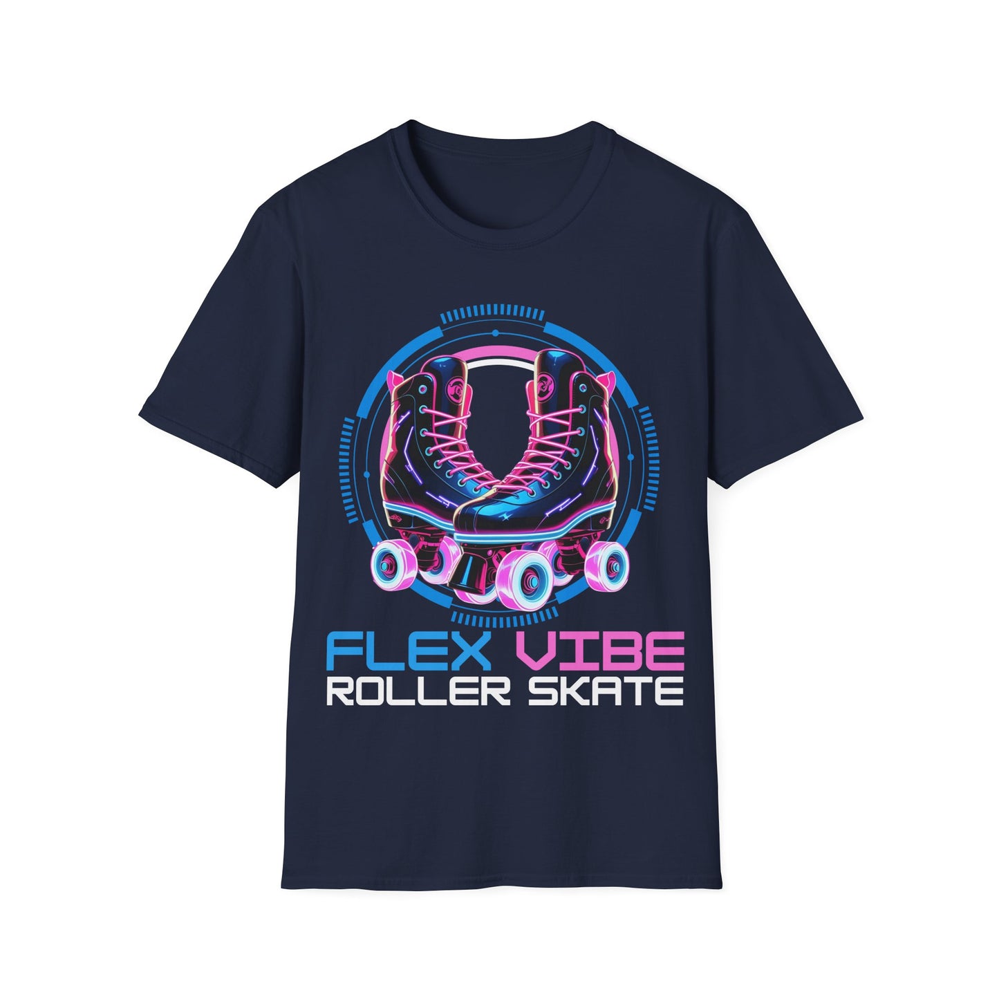 Adult "Flex Vibe Roller Skate" T-Shirt - United Skates of America - Clovis, CA