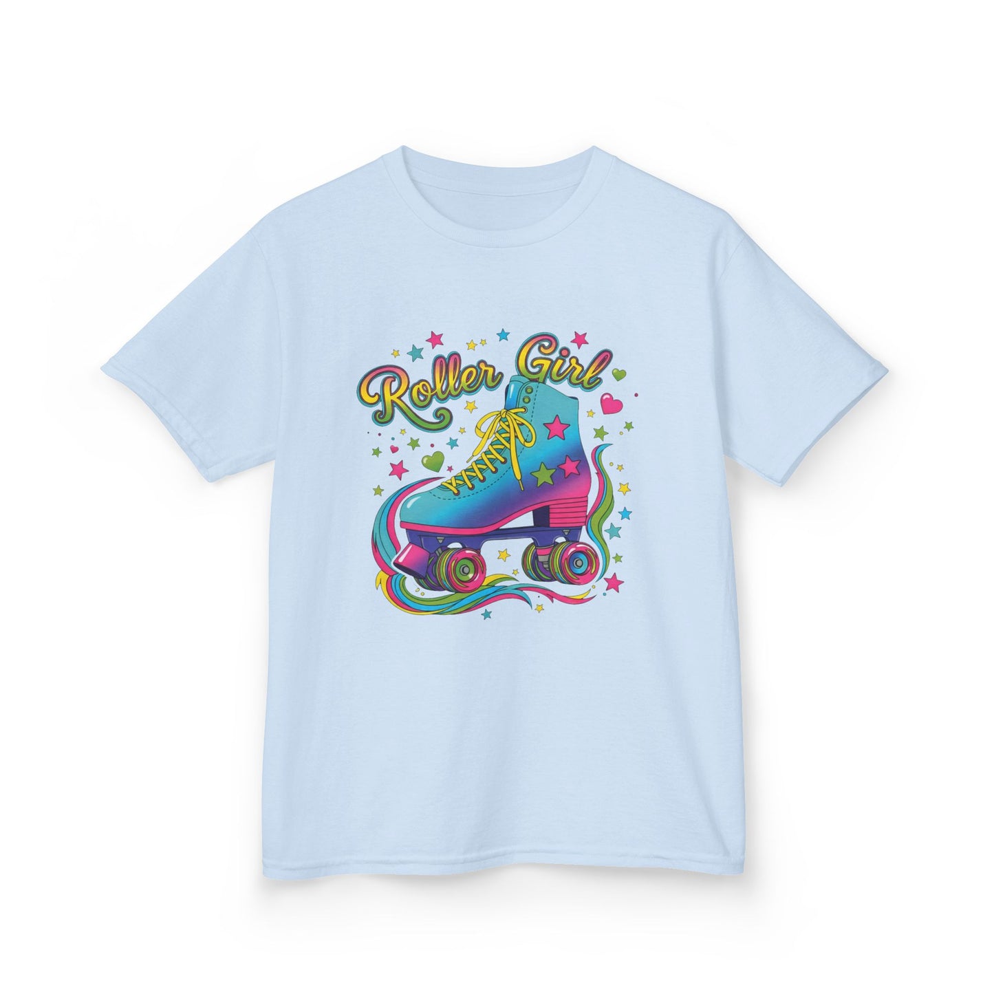 Girl's Roller Skating T-shirt - Roller Girl - Retro Graphic Shirt for Kids