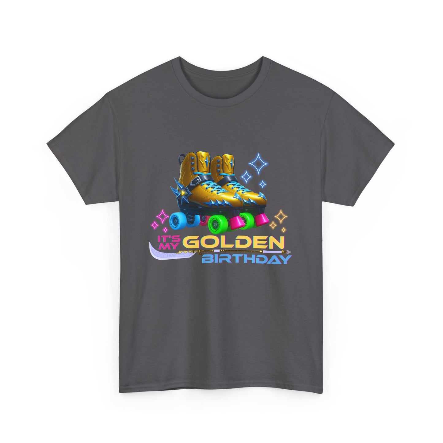 It's My Golden Birthday  - Adult and Teens Roller Skate Graphic T-Shirt – 100% Cotton, Female