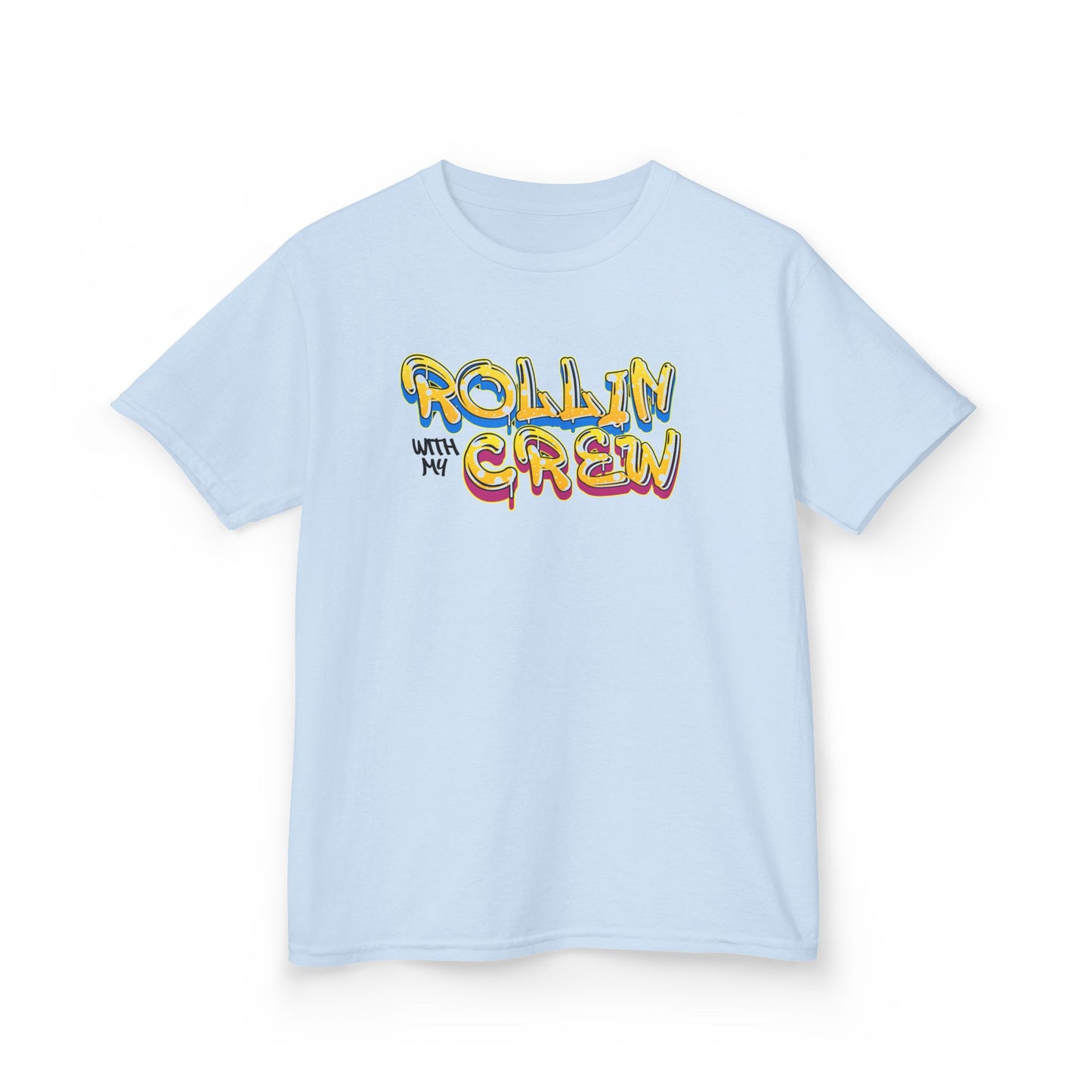 Kid's Roller Skating T-Shirt - Rollin With My Crew - Birthday Party Tee