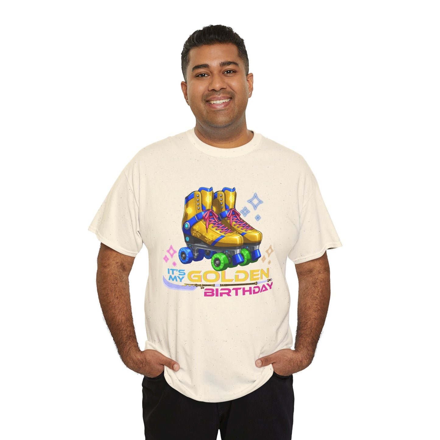 Golden Birthday - Adult Roller Skate Graphic T-Shirt – 100% Cotton