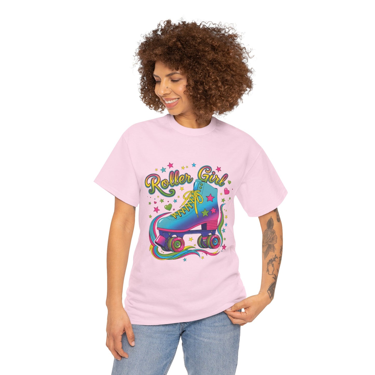 Women's Roller Skating T-shirt - Roller Girl - Retro Graphic Shirt for Skaters