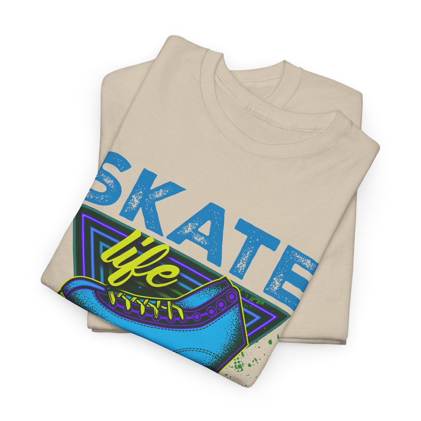 Jackson, NJ - Adult "Skate Life" Roller Skater T-Shirt (Blue Graphic)