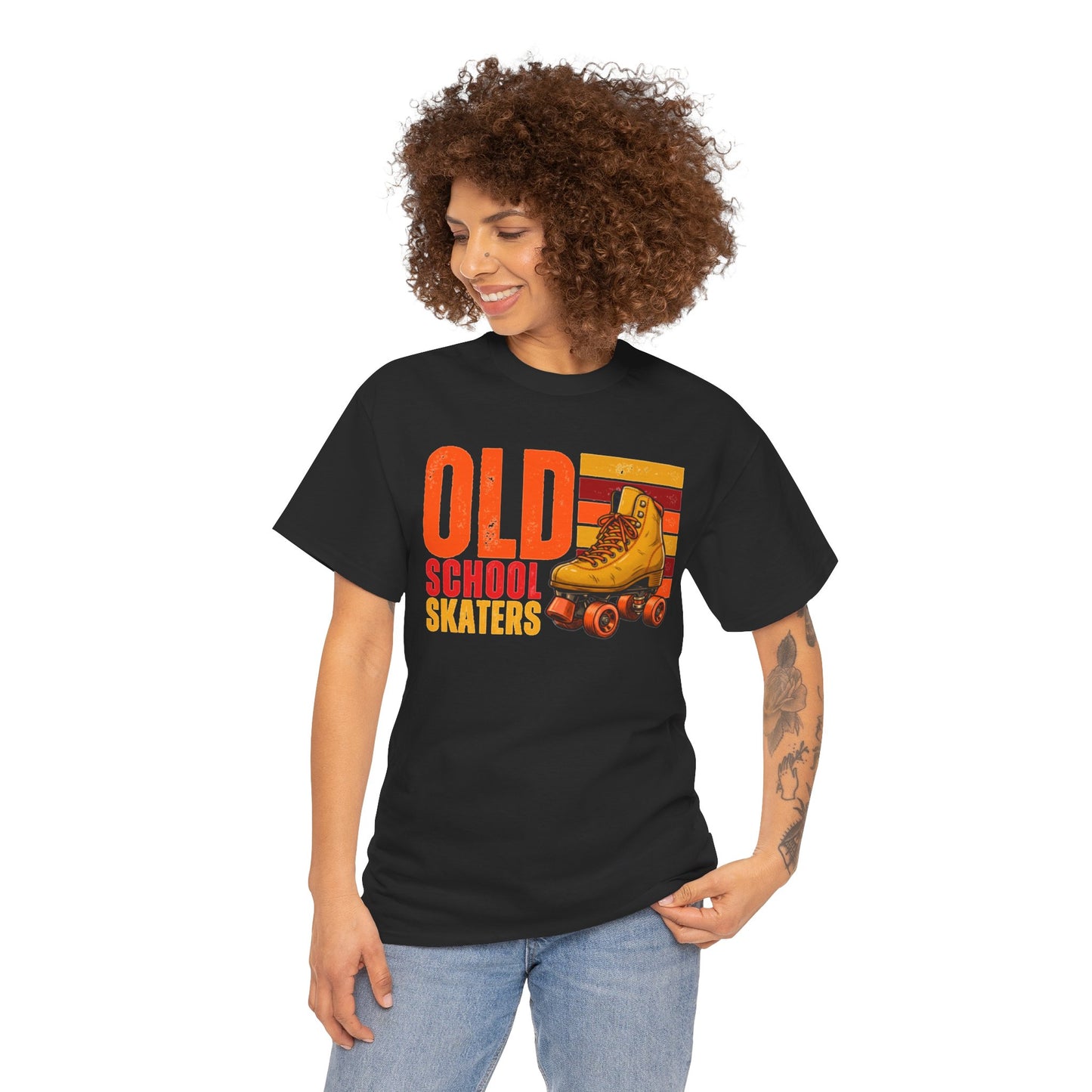 Old School Skaters Retro Roller Skating T-Shirt - Vintage Graphic Tee - 70s 80s Retro Skating Shirt