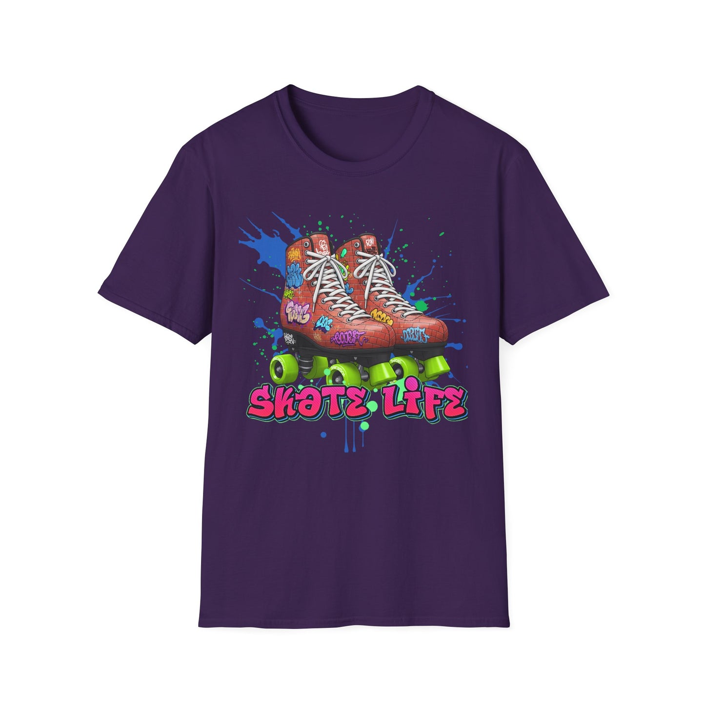 Adult "Skate Life" Paint Splattered Skate T-Shirt - Millennium Skate World