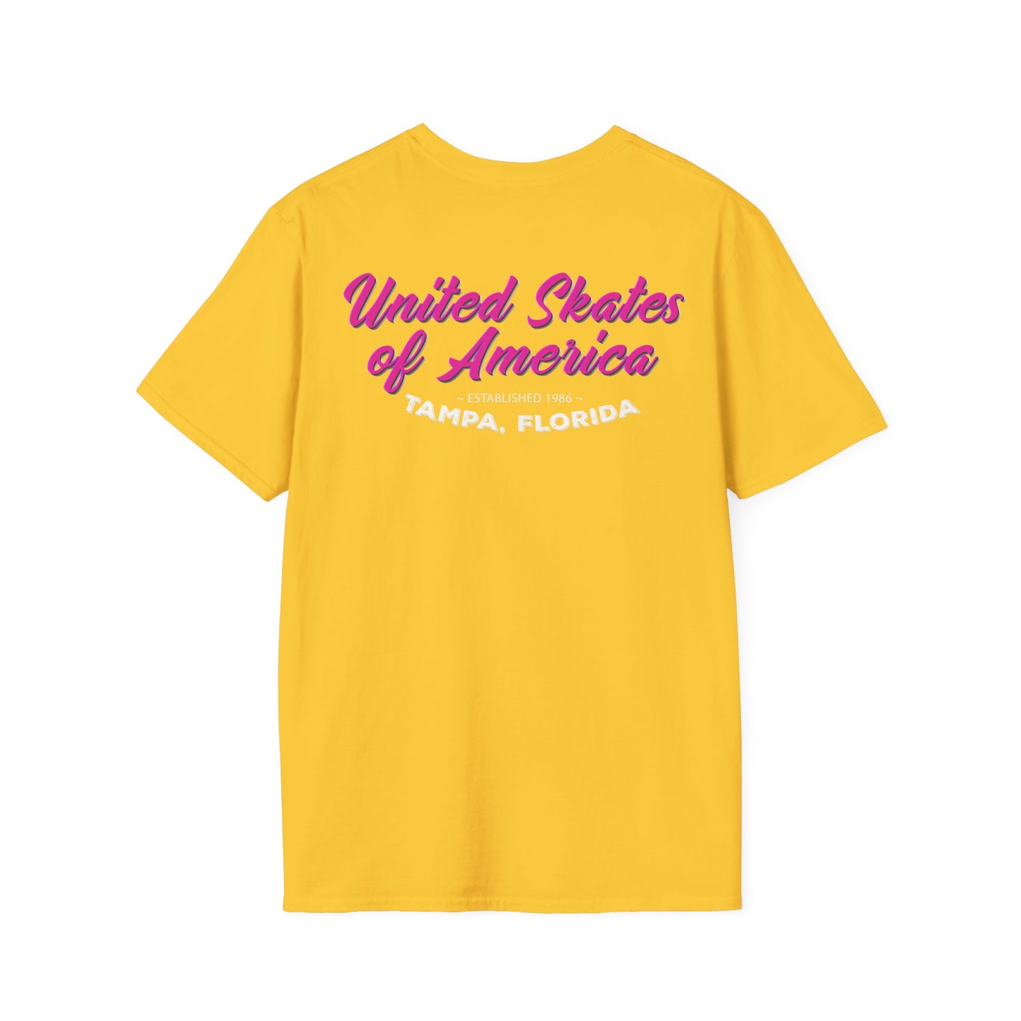 Adult "Skate Life" Paint Splattered Skates T-Shirt - United Skates of America - Tampa, FL