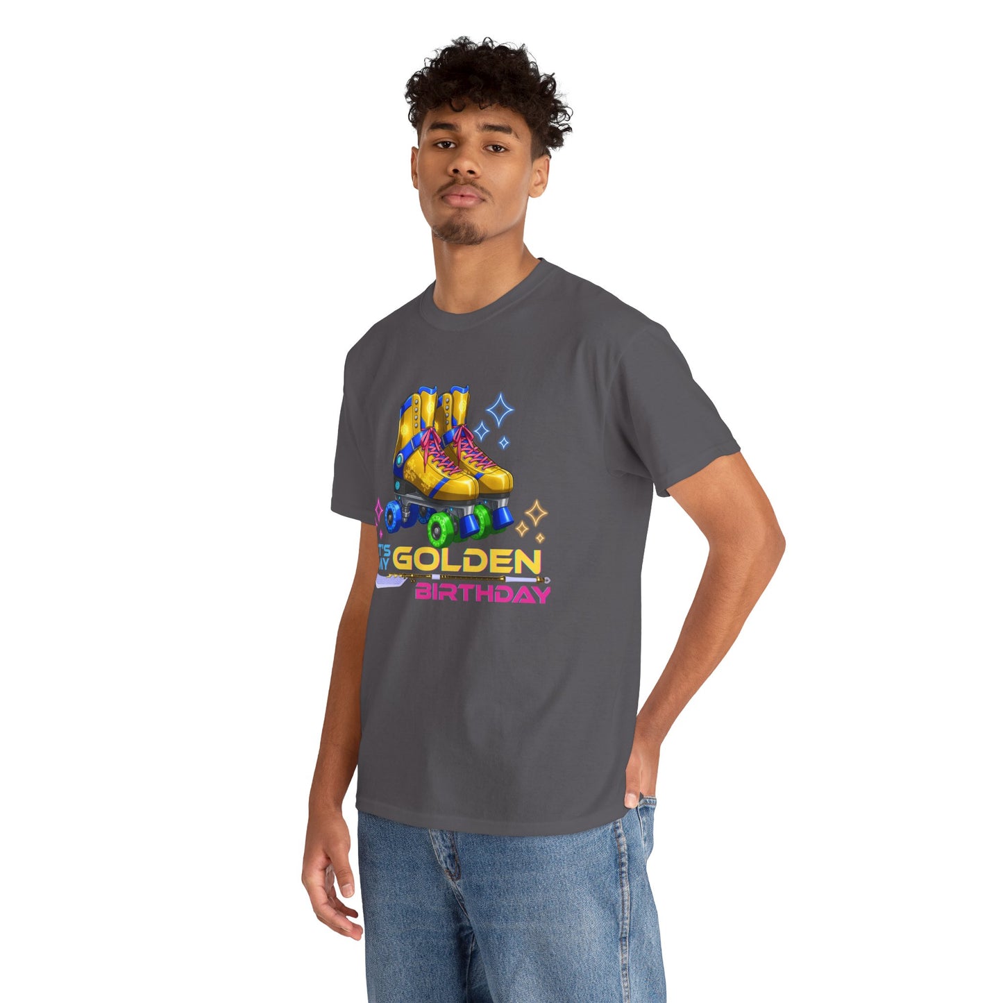 Golden Birthday - Adult Roller Skate Graphic T-Shirt – 100% Cotton