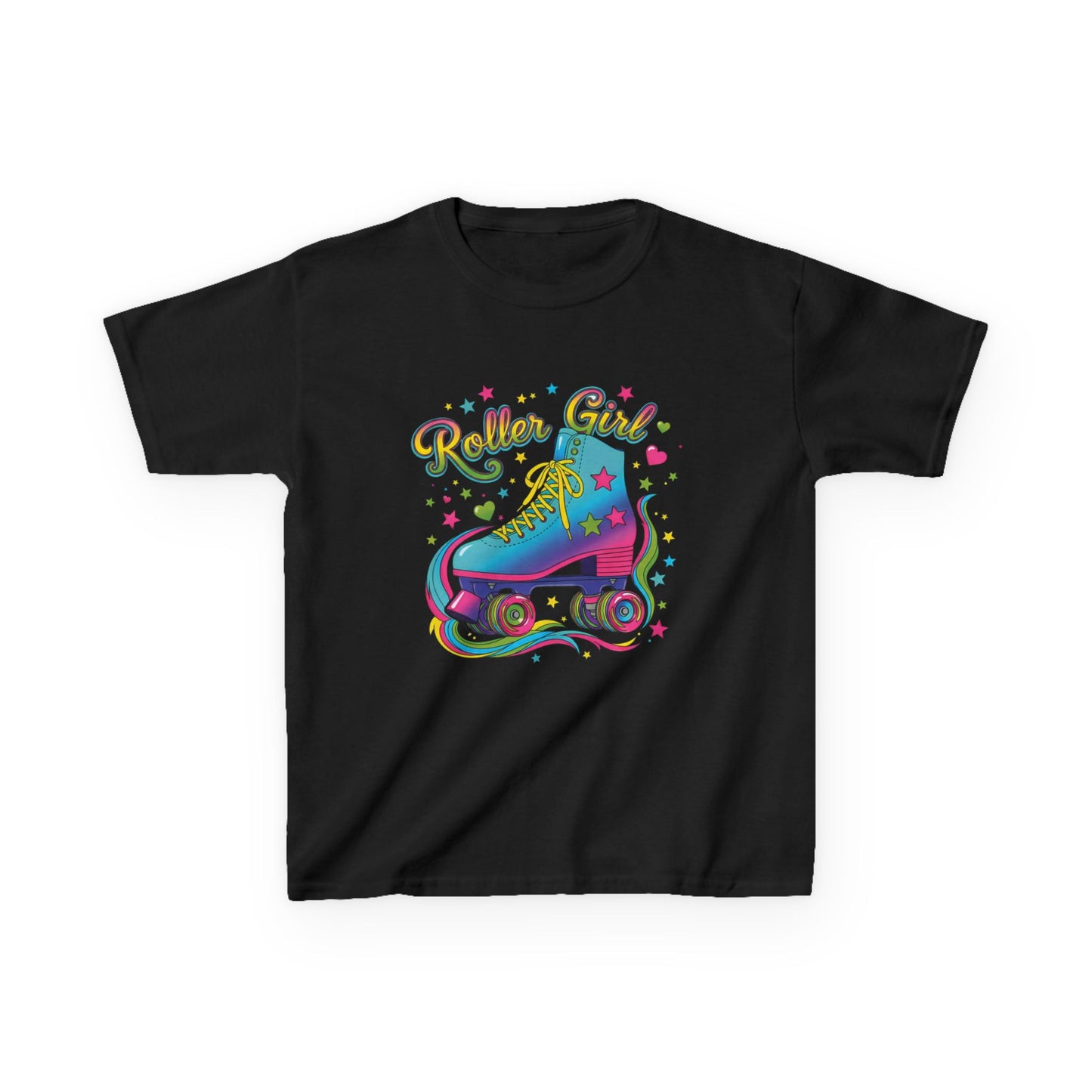 Girl's Roller Skating T-shirt - Roller Girl - Retro Graphic Shirt for Kids