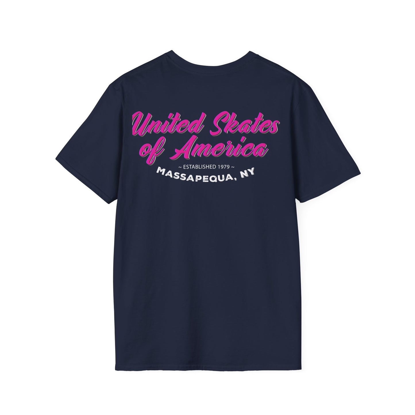 Massapequa, NY - Adult "Skate Life" Paint Splattered Skates T-Shirt